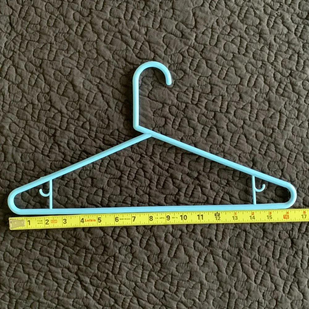 PREMIUM Plastic Clothes Hangers 20 Pc Blue Heavy Duty Durable